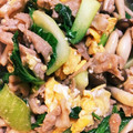 クックPK3TBS☆'s cooksnap of when they made 青梗菜と小松菜と豚肉の卵炒め.