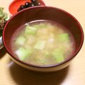 ＊実月＊'s cooksnap of when they made ブロッコリーの芯の皮の味噌汁！！.