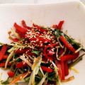 ゆうごんせら's cooksnap of when they made 水菜と人参のごま風味炒め♪.