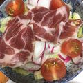 ちゃぎー's cooksnap of when they made レタス、きゅうり、かいわれの生ハムサラダ.
