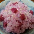 おたけサンダー's cooksnap of when they made 紅くるりで桃色♡炊き込みご飯.