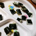 るこちゃんまま's cooksnap of when they made 1歳からの手づかみスティック海苔サンド.
