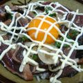 nomi52's cooksnap of when they made カツオのタタキの漬けマヨ卵丼.