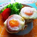 SIVKO's cooksnap of when they made ホウレン草入りベーコンエッグカップ♪.