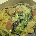 てるる子's cooksnap of when they made ほうれん草のチーズクリームパスタ.