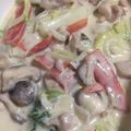 shiori_nu's cooksnap of when they made 鍋１つで簡単♡白菜と鳥肉のクリーム煮.