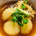 Rinko’s♡'s cooksnap of when they made 油揚げとカブの煮物.