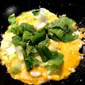 ame-ikuru's cooksnap of when they made 卵とチンゲン菜だけ☆お好み焼き味の卵焼き.
