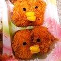 ポニョ★ほのか's cooksnap of when they made 揚げないひよこコロッケ♡キャラ弁.