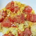 けんけん1016's cooksnap of when they made トマトとカニかまのふんわりたまご炒め.