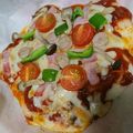 slugger66's cooksnap of when they made 【トースター】余った餅で簡単餅ピザ♪.