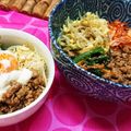 cocoりえ's cooksnap of when they made 簡単なんちゃってビビンバ丼.