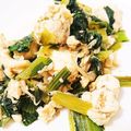 ふゆみ＠'s cooksnap of when they made 小松菜とちりめんじゃこの炒り豆腐。.