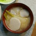 M130018's cooksnap of when they made 里芋とかぶと打ち豆のお味噌汁　.