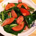 みちゃ0214's cooksnap of when they made ほうれん草とカリカリベーコンのサラダ.