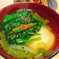 クックYMMUKC☆'s cooksnap of when they made 白だしで！ほうれん草ともやしのお雑煮風.