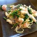 豆こよん's cooksnap of when they made ほうれん草と生ハムとクリームチーズパスタ.