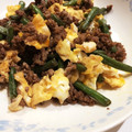 抹茶よーぐると's cooksnap of when they made ひき肉とインゲンと卵の中華風炒め.
