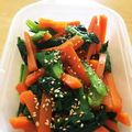 あかにーー's cooksnap of when they made 小松菜と人参のお浸し.