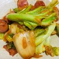 milkyくん's cooksnap of when they made 春キャベツとソーセージの味噌キムチ炒め.
