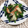 もりはん's cooksnap of when they made ほうれん草＆かにかまを炒めました。.