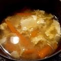 aminyon's cooksnap of when they made 人参と卵のほわほわ味噌汁.