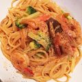 izoopu's cooksnap of when they made 簡単！お店のえびのトマトクリームパスタ♪.