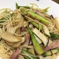 megomo's cooksnap of when they made アスパラとベーコンでペペロンチーノ♪.