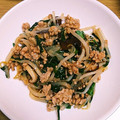 里奈たん's cooksnap of when they made ひき肉ともやしのガーリック炒め。.