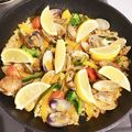 deraakime's cooksnap of when they made 【フライパン】簡単おもてなし本格パエリア.