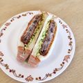 take♪aki♪'s cooksnap of when they made 簡単朝食♡コロッケサンドイッチ.