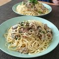 あず7225's cooksnap of when they made サバ缶で薬味パスタ.