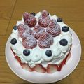 きたまゆぴょん's cooksnap of when they made *クリスマス☆苺のデコレーションケーキ♪.