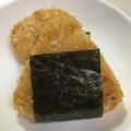 かたさん☆彡's cooksnap of when they made 三角形のかわいい形☆コロッケのおにぎり.