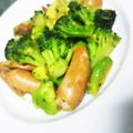 メイ1014's cooksnap of when they made アボカドウィンナーのガーリックバター炒め.