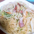 m11k12's cooksnap of when they made 水菜とベーコンの柚子胡椒炒め.