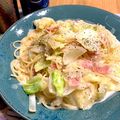 emirin1225's cooksnap of when they made 簡単★キャベツとベーコンのクリームパスタ.