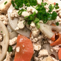 ウマナミ's cooksnap of when they made 厚揚げと蓮根とミンチの味噌炒め♡.
