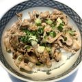 毎日飲み過ぎ母さん's cooksnap of when they made ねぎ塩豚ばら丼弁当.