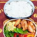 おにぎり99's cooksnap of when they made 控えめ。隠れ海苔弁♡.