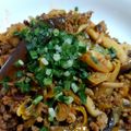 クックE9O35V☆'s cooksnap of when they made 茄子とシメジ・ひき肉甘辛キムチ炒め.
