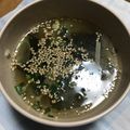 クックBWJ63G☆'s cooksnap of when they made ワカメスープ♪長ネギ、ショウガ、ゴマ入り.