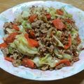 クック8D0BQL☆'s cooksnap of when they made 豚ひき肉とキャベツの赤味噌炒め.
