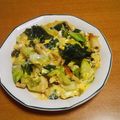 55才のおじさん's cooksnap of when they made 春キャベツとチクワの卵とじ煮☆.