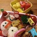 saaya26's cooksnap of when they made クリスマス 簡単 キャラ弁＊雪だるま.