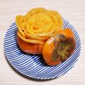 アクセル☆'s cooksnap of when they made 柿の飾り切り～花～.