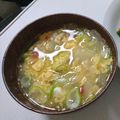 Kun8801's cooksnap of when they made 梅とレタスが入ったふんわり卵の春雨スープ.