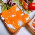 928るびすけ☆☆'s cooksnap of when they made 幸せのみかんトースト♪.