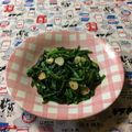 田舎のしずちゃん。's cooksnap of when they made 超シンプルな☆ほうれん草のガーリック炒め.
