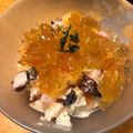 Dearflower's cooksnap of when they made コンソメのジュレと残り物の生クリーム和え.